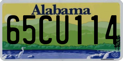 AL license plate 65CU114