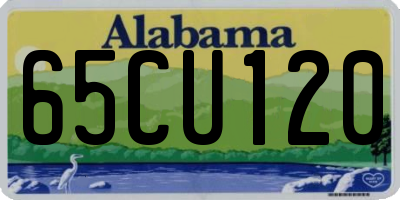 AL license plate 65CU120