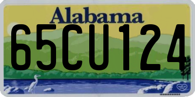 AL license plate 65CU124