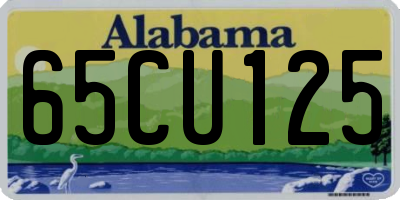 AL license plate 65CU125