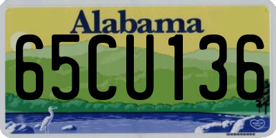 AL license plate 65CU136