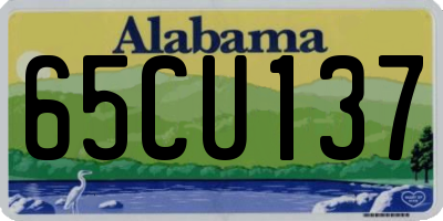 AL license plate 65CU137