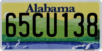 AL license plate 65CU138
