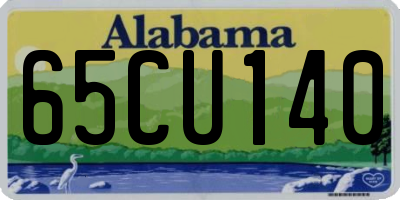 AL license plate 65CU140