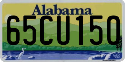 AL license plate 65CU150