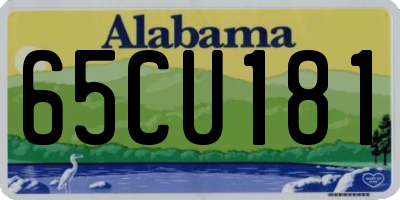 AL license plate 65CU181