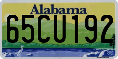 AL license plate 65CU192