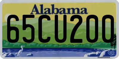 AL license plate 65CU200