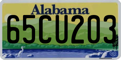 AL license plate 65CU203