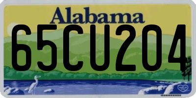 AL license plate 65CU204