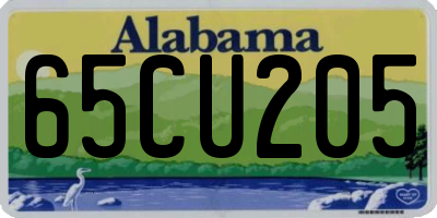AL license plate 65CU205