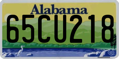 AL license plate 65CU218