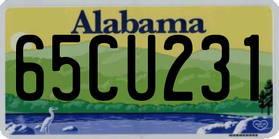 AL license plate 65CU231