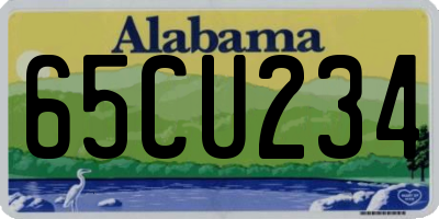 AL license plate 65CU234