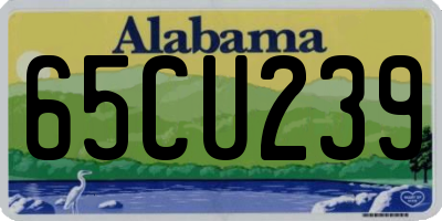 AL license plate 65CU239