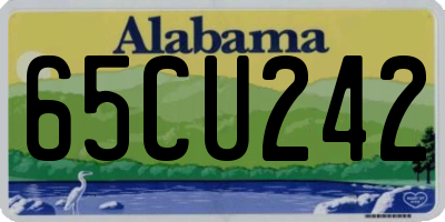 AL license plate 65CU242