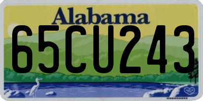 AL license plate 65CU243