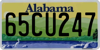 AL license plate 65CU247