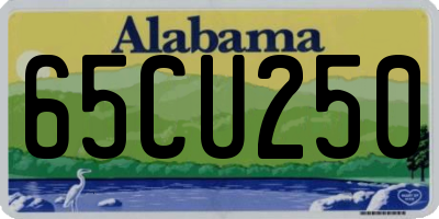 AL license plate 65CU250