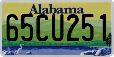 AL license plate 65CU251