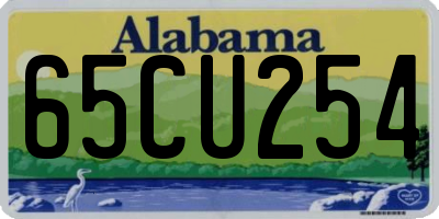 AL license plate 65CU254