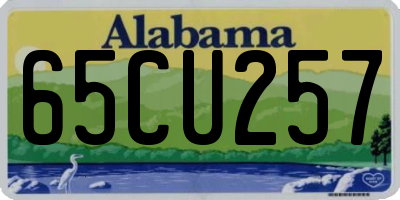 AL license plate 65CU257