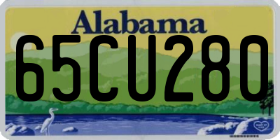 AL license plate 65CU280