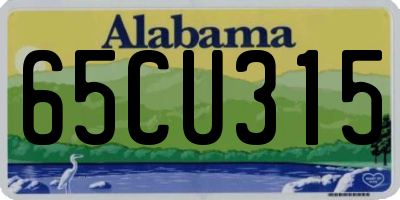 AL license plate 65CU315