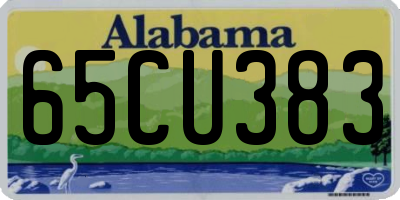 AL license plate 65CU383