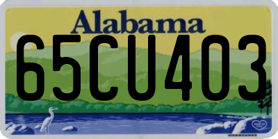 AL license plate 65CU403