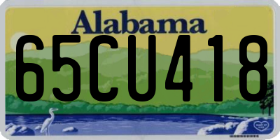 AL license plate 65CU418