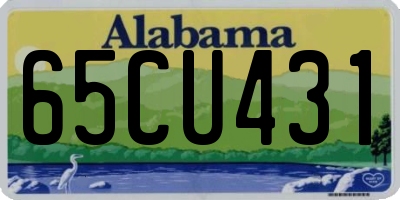 AL license plate 65CU431