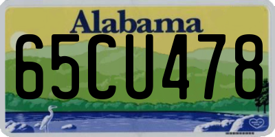 AL license plate 65CU478