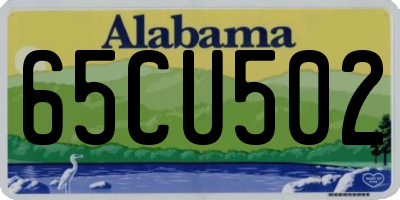 AL license plate 65CU502