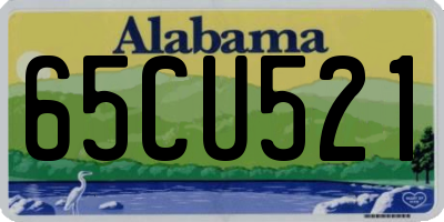 AL license plate 65CU521