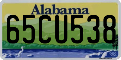 AL license plate 65CU538