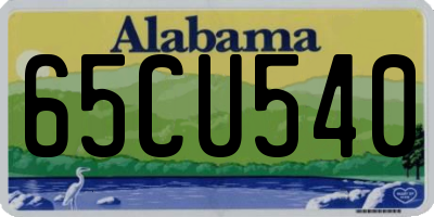AL license plate 65CU540