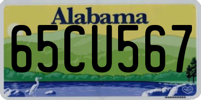 AL license plate 65CU567