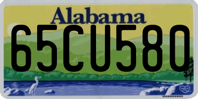 AL license plate 65CU580