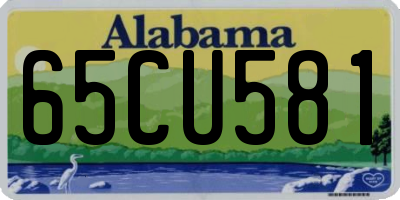 AL license plate 65CU581