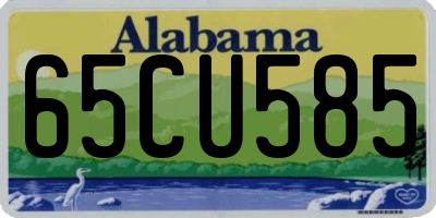 AL license plate 65CU585