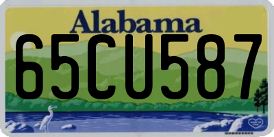 AL license plate 65CU587