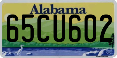AL license plate 65CU602