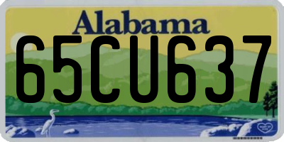 AL license plate 65CU637
