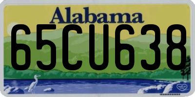 AL license plate 65CU638