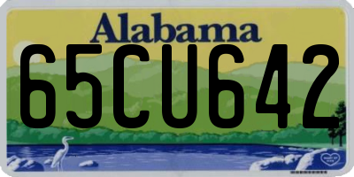 AL license plate 65CU642