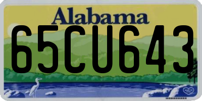 AL license plate 65CU643