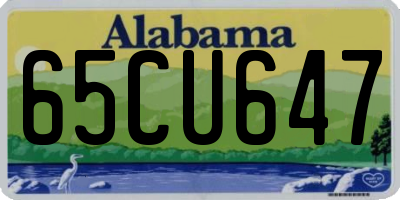 AL license plate 65CU647