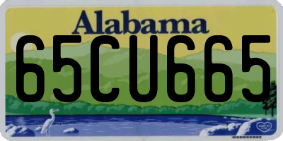 AL license plate 65CU665