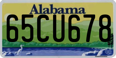 AL license plate 65CU678